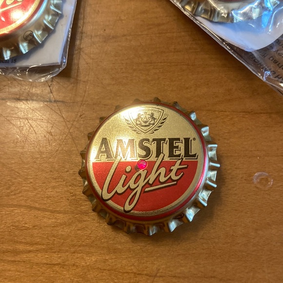 Large LOT AMSTEL LIGHT LIGHT UP PINS. HALLOWEEN NEW YEARS - Picture 1 of 3